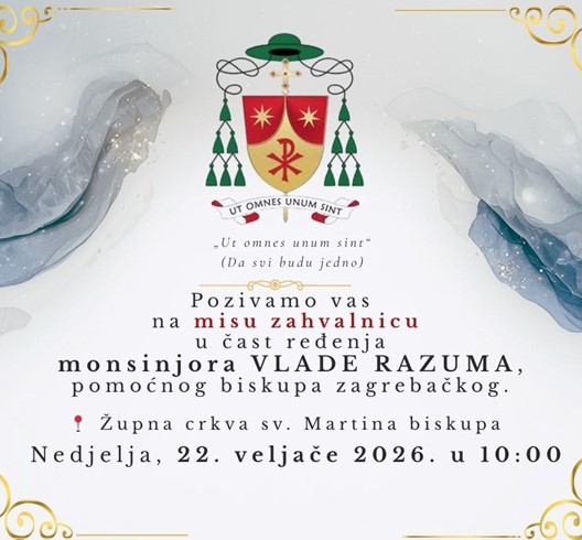 Misa zahvalnica povodom biskupskoga ređenja mons. Vlade Razuma u Svetom Martinu pod Okićem